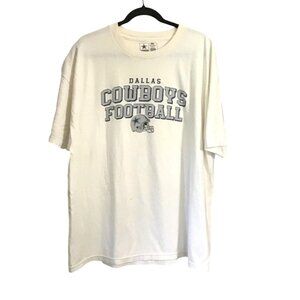 DALLAS COWBOYS MENS CREAM CREW NECK SHORT SLEEVE TEAM LOGO T-SHIRT SIZE XL